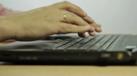 Hands on the laptop keyboard. Stock Footage 60772772