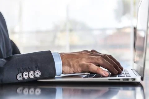Hands On Laptop Stock Photos