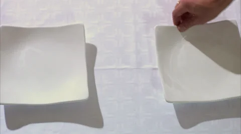 Hands laying a nice table for two, Sweden. Video stock 51816591