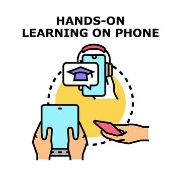 Hands on learning using mobile devices and online education technology イラスト素材