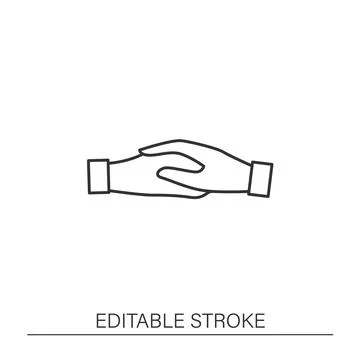Hands line icon Stock Illustration