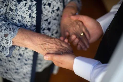 Hands link with feeling Stock Photos