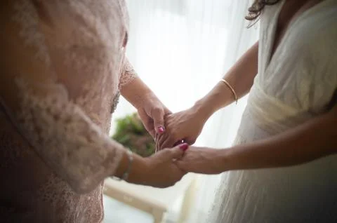 Hands link with feeling Stock Photos