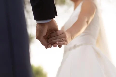 Hands link with feeling Stock Photos