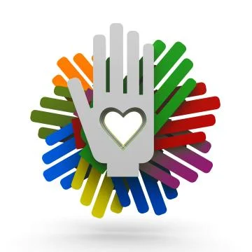 Hands with love Stock Photos