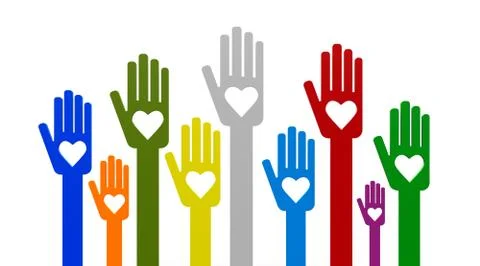 Hands with love Stock Photos