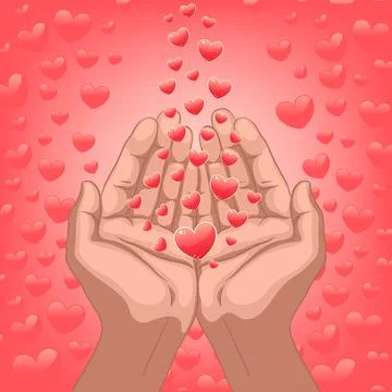 Hands of lover Stock Illustration