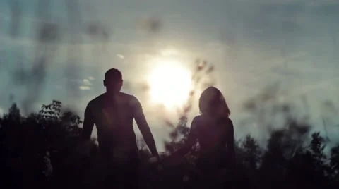 Hands of lovers Stock Footage 11440279