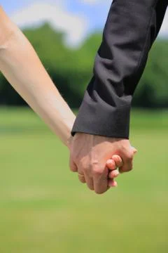 Hands of lovers Fotos de archivo