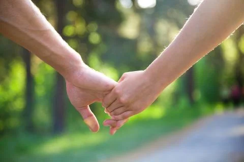 Hands lovers Stock Photos