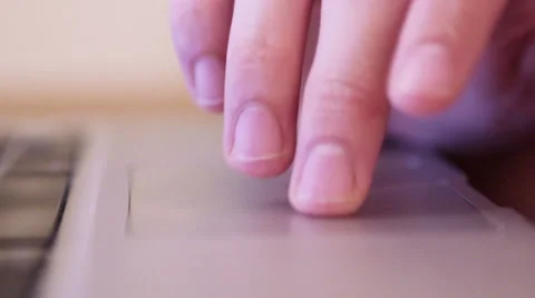 Hands on an Macbook on a wooden table Stock Footage 40360046