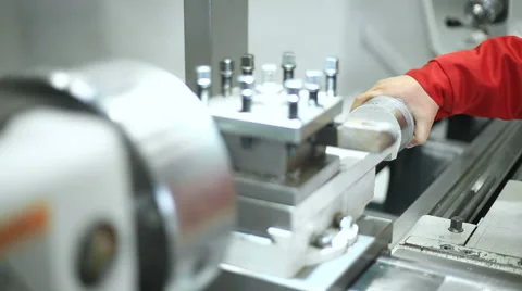 Hands of the machine operator Stock Footage 62853705