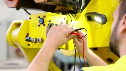 Hands of maintenance worker using tester Stock-Footage 260095306