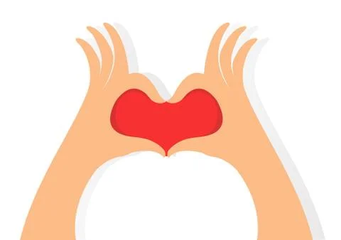 Hands make a heart icon vector Illustrazione stock