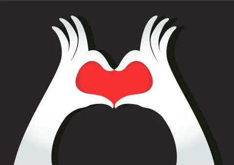 Hands make a heart icon vector Illustrazione stock