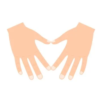 Hands make heart shape icon. Stock Illustration