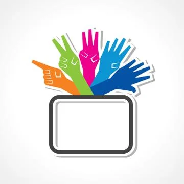 Hands make number one to five with copy-space stock vector Stock Illustration