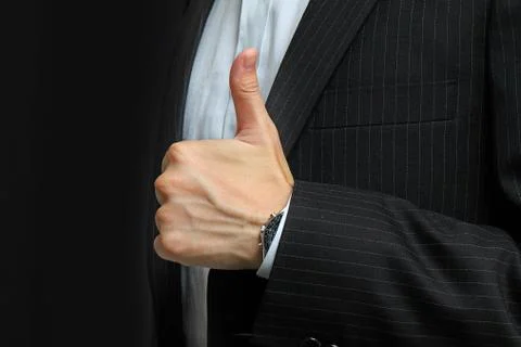 Hands make thumbs up Stock Photos