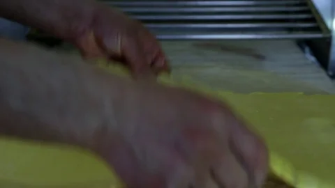 Hands making bread and pastry Stock Footage 70430434