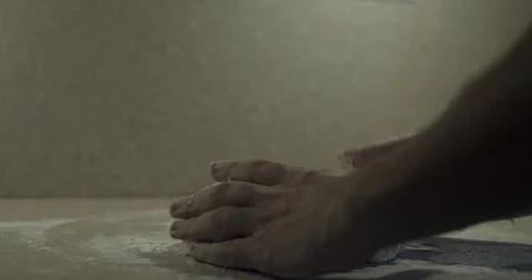 Hands Making Bread Stock Footage 124661760