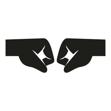 Hands making a fist bump gesture representing teamwork Stock Illustration