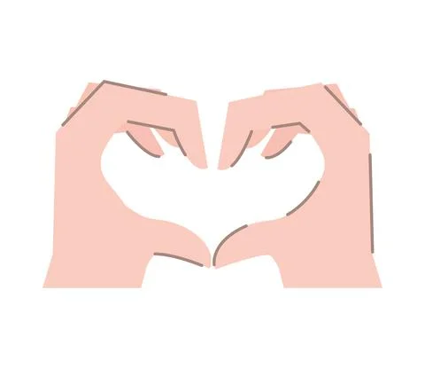 Hands making a heart Stock Illustration