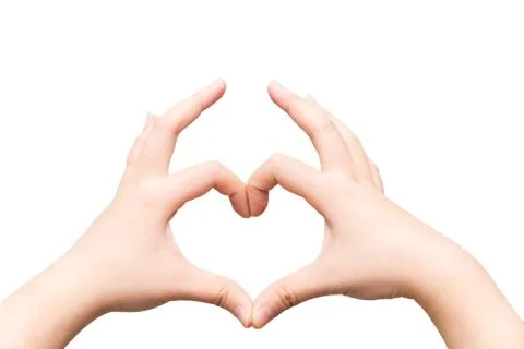 Hands making a heart shape Stock Photos