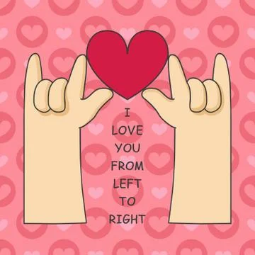 Hands making heart symbol Stock Illustration