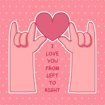 Hands making heart symbol Stock Illustration