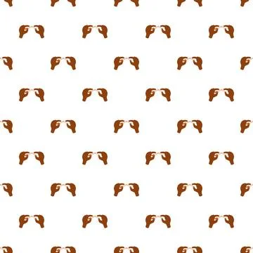 Hands making ok sign connecting seamless pattern Stock Illustration