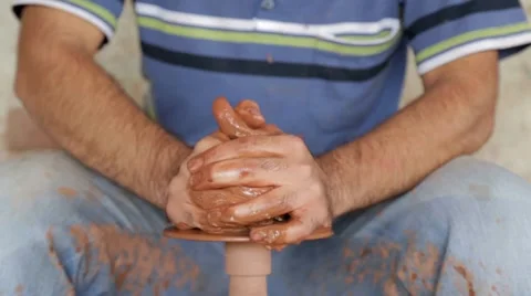 Hands Making Pot, Cappadocia, Spult Stock Footage 41947887
