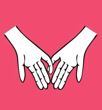 Hands making  promise vector icon Stock Illustration