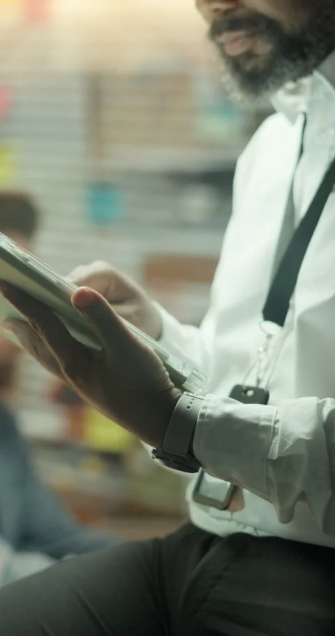 Hands, man and detective with tablet at night for research, investigation and Stock Footage 319821279