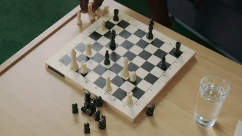 Hands of Man Moving Chess Pieces on Board during Solo Practice Stock Footage 290467718