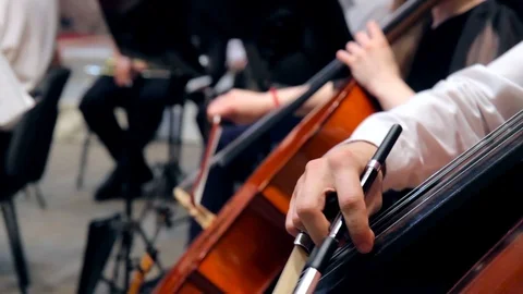 Hands of the man playing the cello Stock Footage 127128822