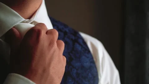 Hands of a man in a suit close up Stock Footage 144316009