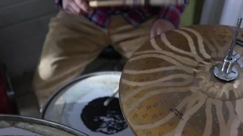 Hands of a man who plays the drums Stock Footage 314925328