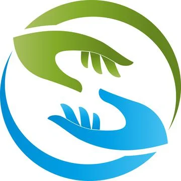 Hands, massage, physiotherapy, team, logo Stock Illustration