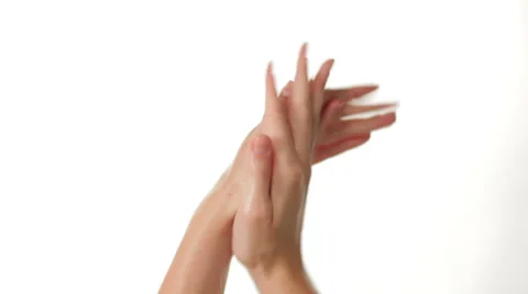 Hands Massage on white background Vidéo 27121009