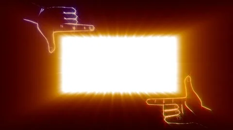 Hands measuring viewfinder Stock Footage 50001760