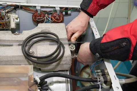 Hands of the mechanic Stock Photos