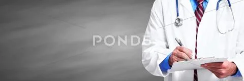 Hands of medical doctor. Stock Photos