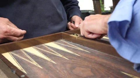 Hands of men playing backgammon Stock Footage 292739368