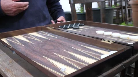Hands of men playing backgammon Stock Footage 292739411