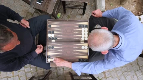 Hands of men playing backgammon Stock Footage 292739455