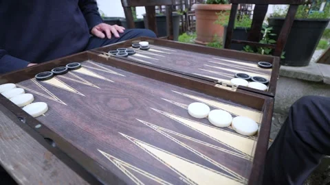Hands of men playing backgammon Stock Footage 292739868
