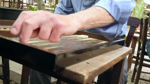 Hands of men playing backgammon Stock Footage 292739949