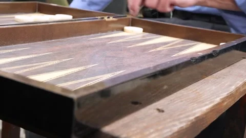 Hands of men playing backgammon Video stock 292739968