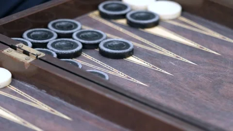 Hands of men playing backgammon Stock Footage 292740197