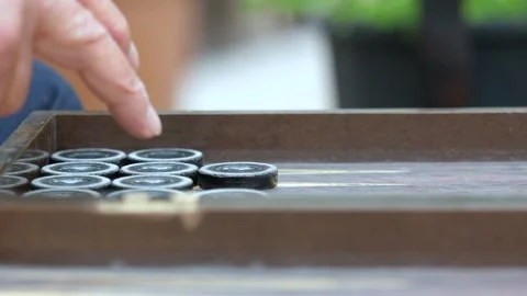 Hands of men playing backgammon Stock Footage 292740283